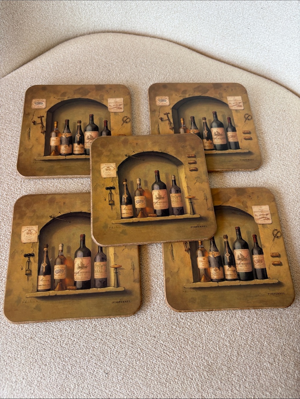 VTG Pimpernel "The French Cellar" Coasters - Set of 5